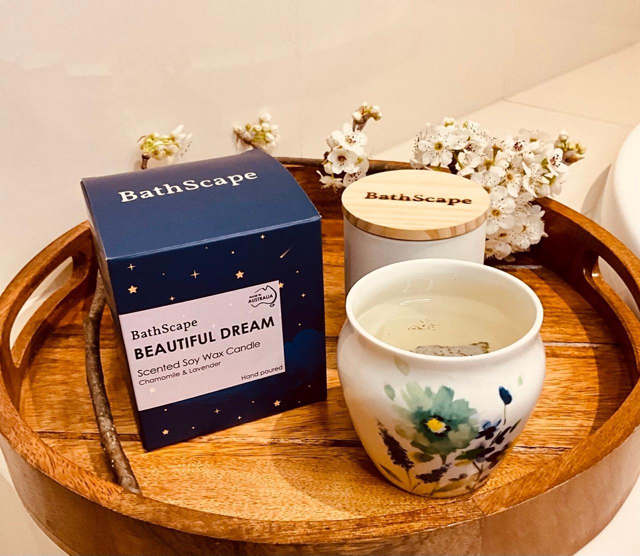 Beautiful Dream Soy Wax Candle - Chamomile & Lavender - BathScape