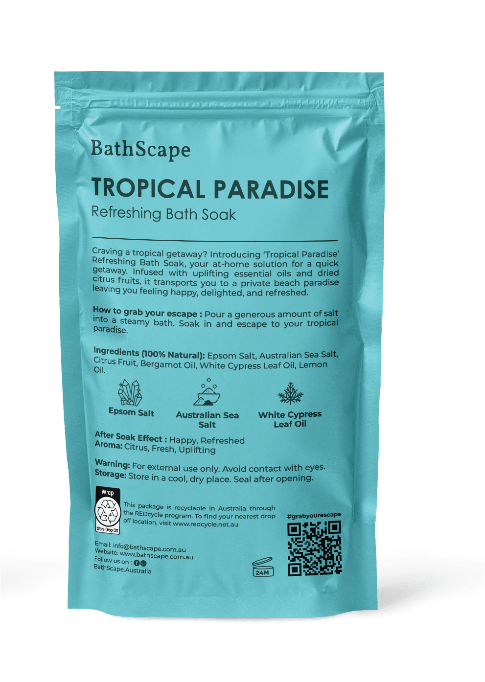 Tropical Paradise Refreshing Epsom Bath Salt Soak - BathScape