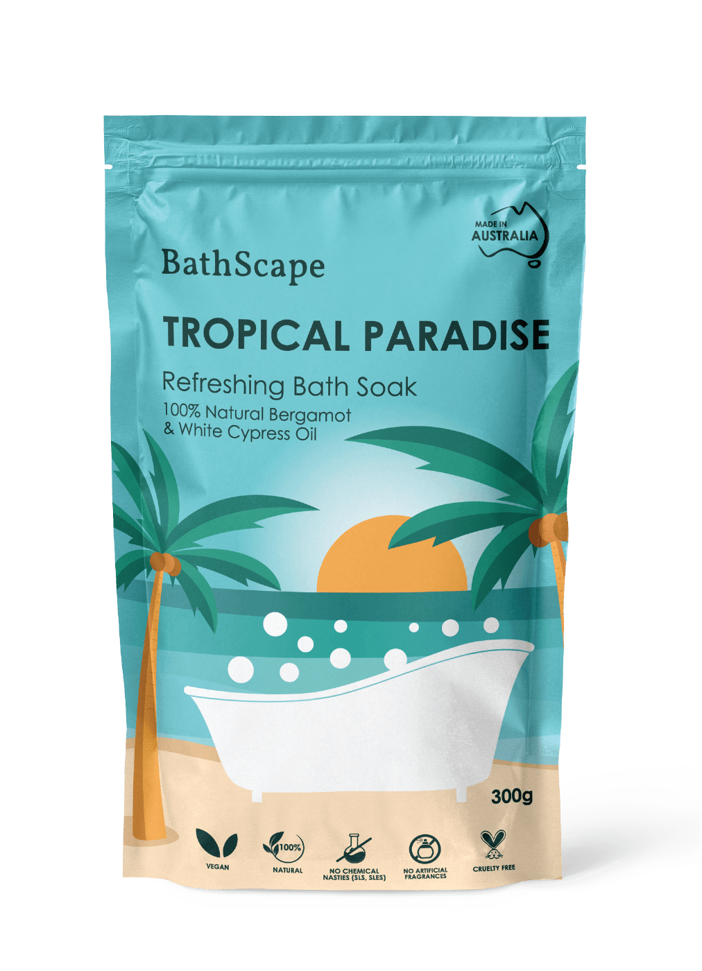 Tropical Paradise Refreshing Epsom Bath Salt Soak - BathScape